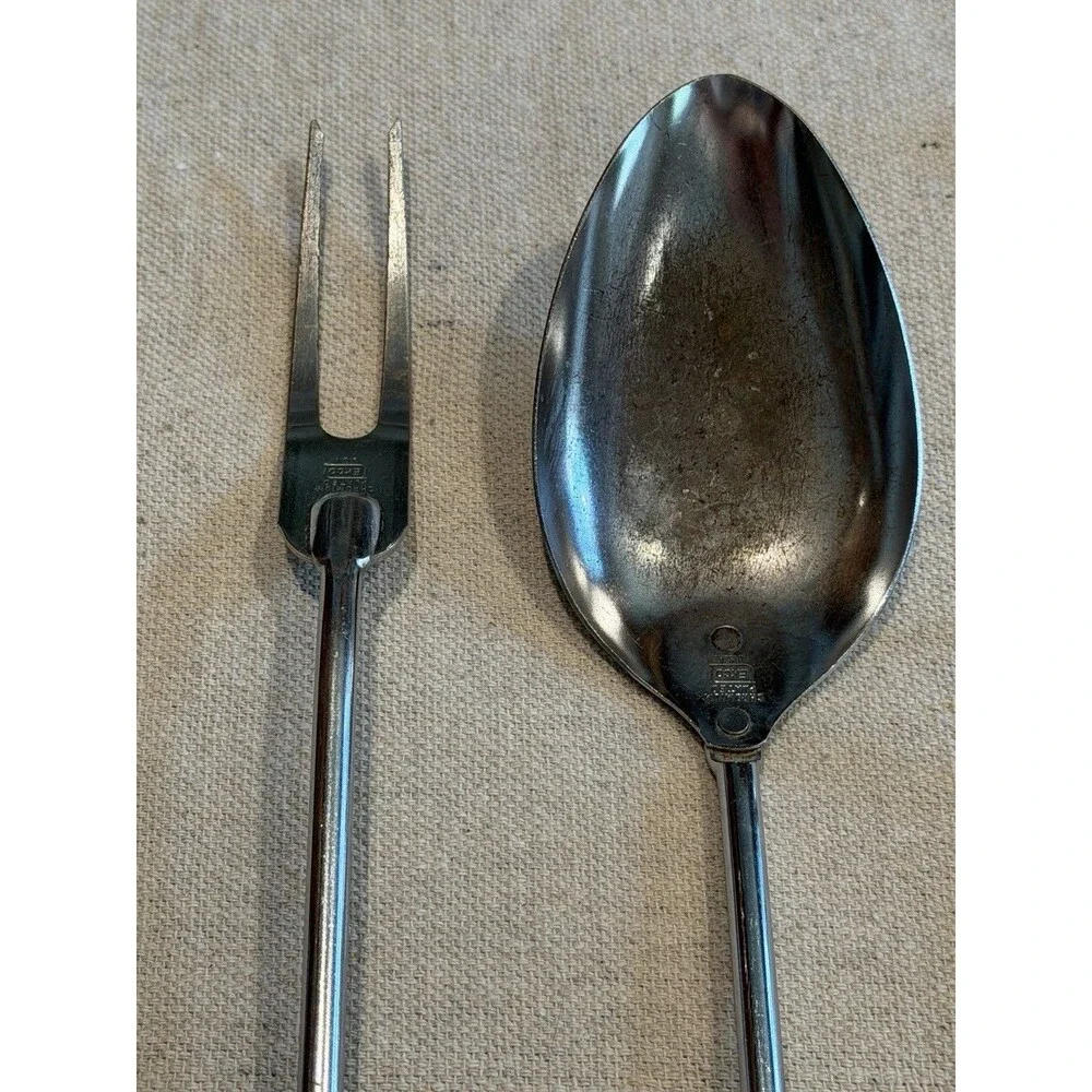Lot of 5 Ecko Vintage Kitchen Utensils Spatula Spoon Meat Fork Tongs